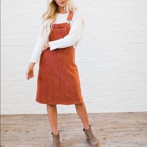 Corduroy overall dress